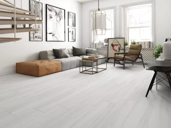 Hensa Blanco 9x47 porcelain wood look tile