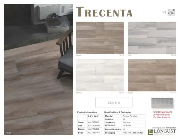 Trecenta Porcelain Tile info