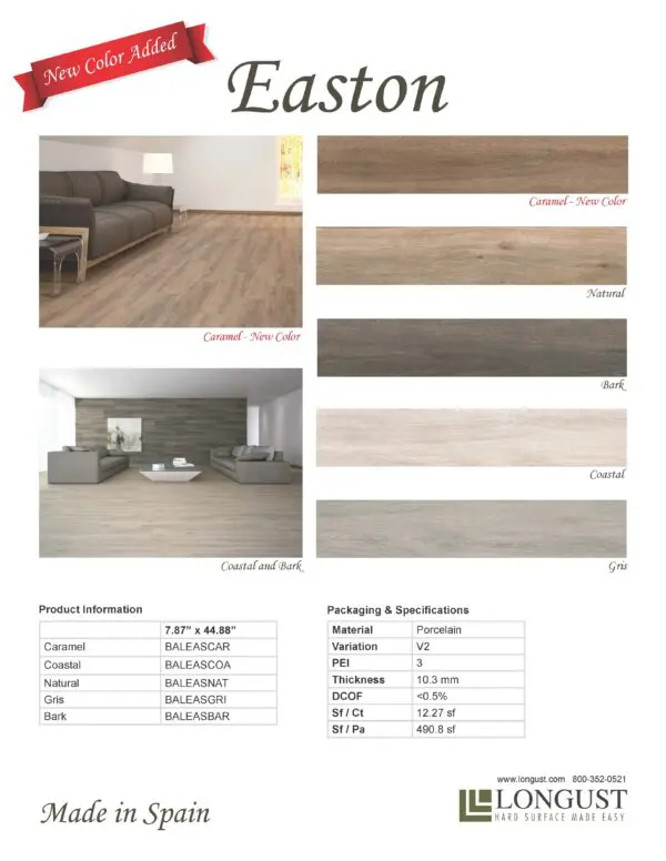 Easton Porcelain Tile info