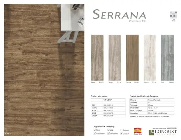 Serrana Tile Info