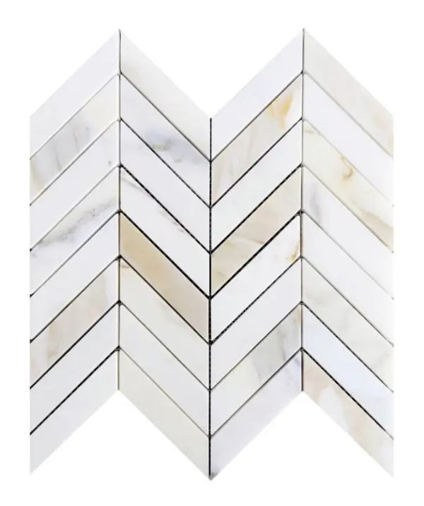 Elysium Chevron Calacatta Gold Honed 11 x 11