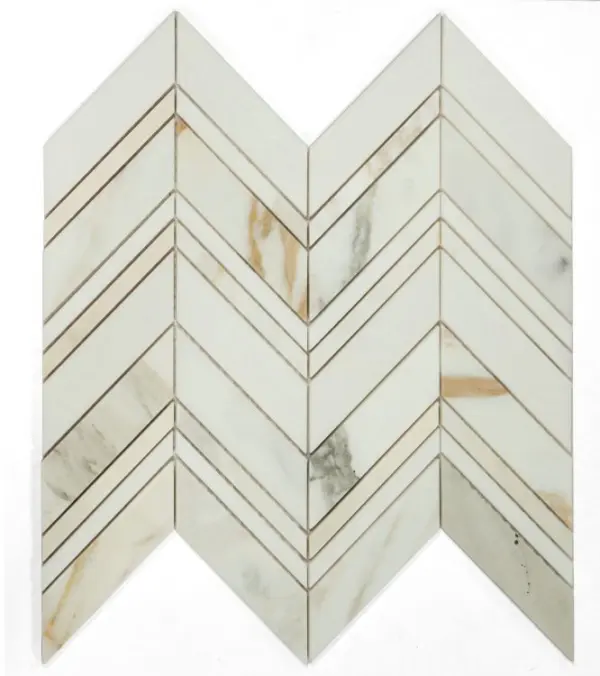 Elysium Chevron Ravenna Calacatta 11.75 x 12.25