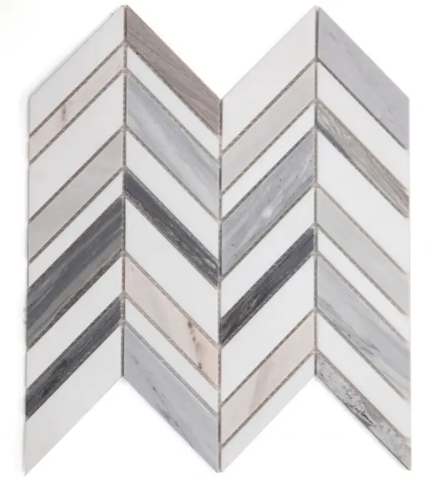 Elysium Chevron Shadow Blue 11.75 x 12