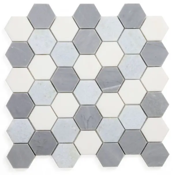 Elysium Hexagon Blue Ocean 2 x 2 11.75 x 12