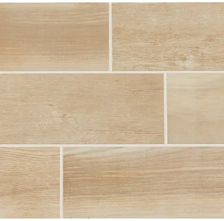 EM01 Emblem 7x20 Beige Wood Tile