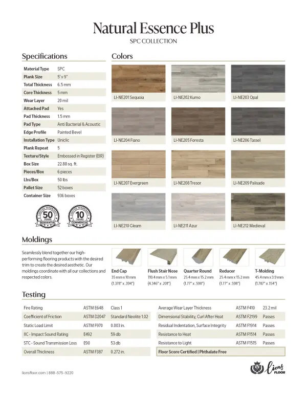 Lions Floor LVP- Natural Essence Plus - Sequoia - Image 3