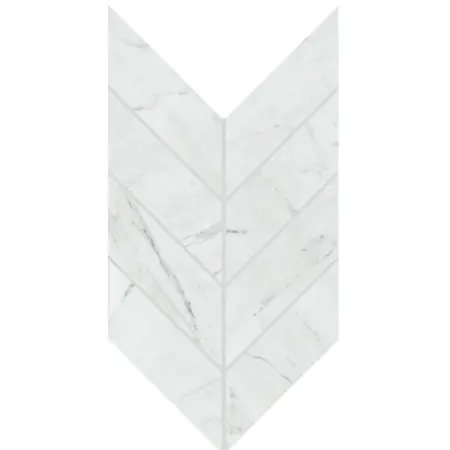Dal Tile Marble Attache Lavish Chevron Diamond Carrara