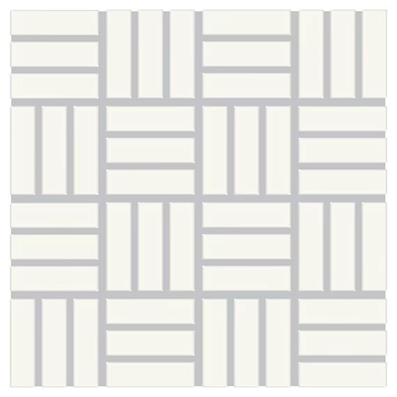 Dal Tile Color Wheel Lattice Weave Arctic White Matte