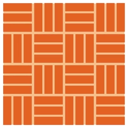 Dal Tile Color Wheel Lattice Weave Orange Burst