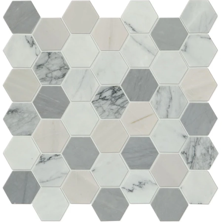 Dal Tile Raine Hexagon Cirrus Storm