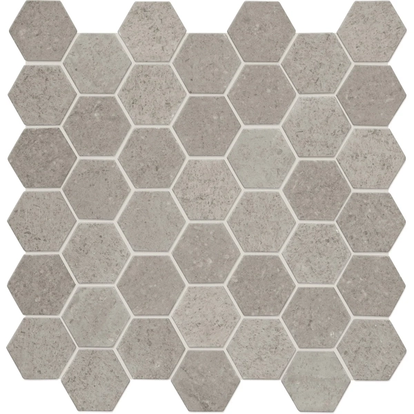 Dal Tile Raine Hexagon Cumulus Grey