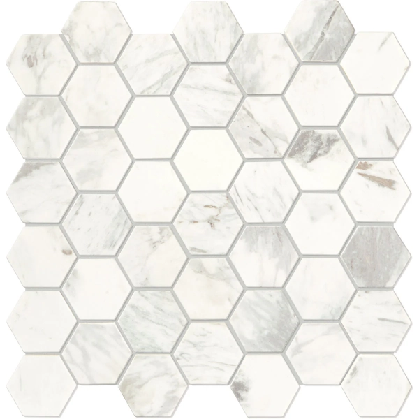 Dal Tile Raine Hexagon Stratus White