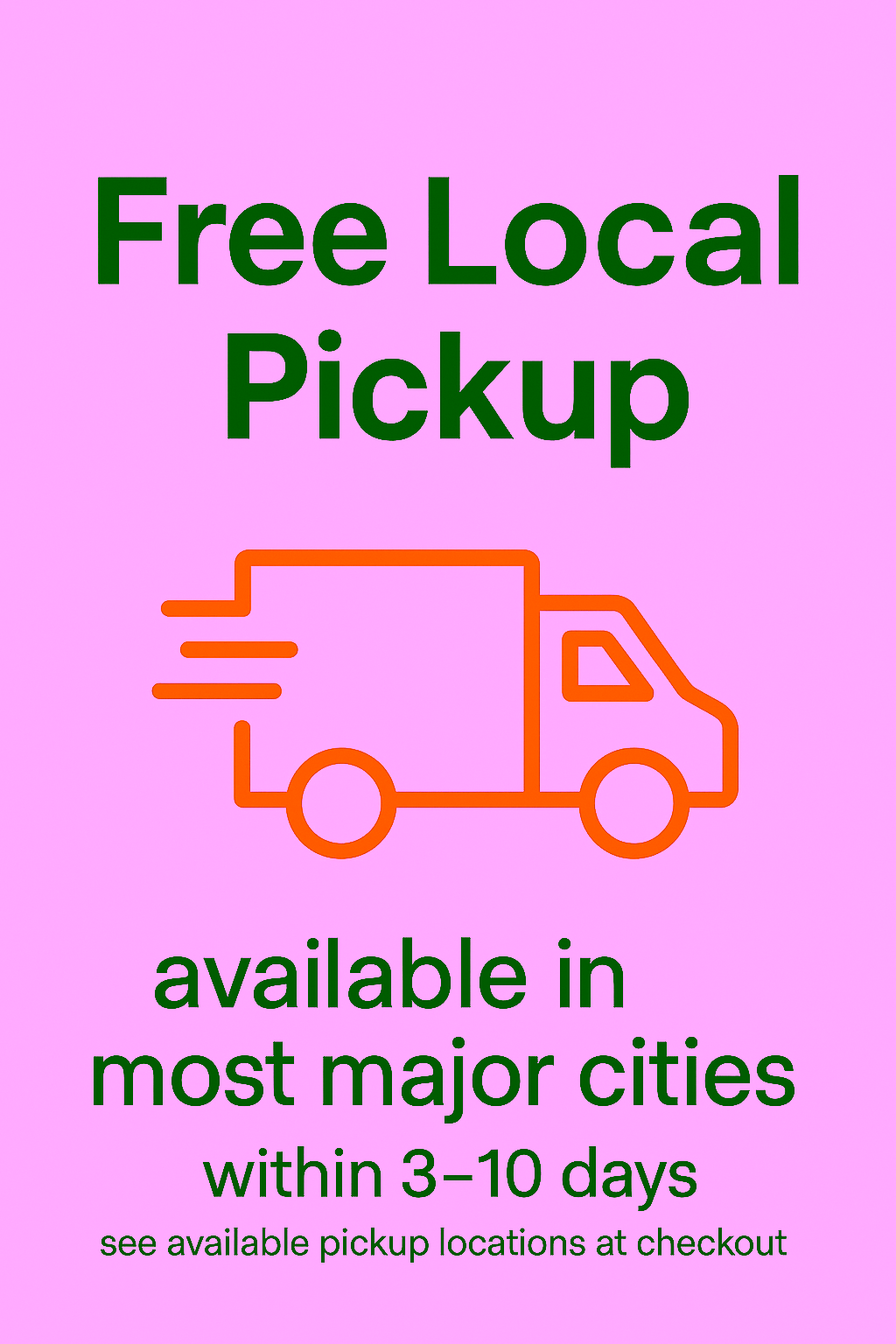Local Pickup Available